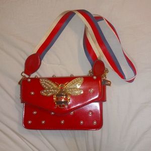 WOMEN'S PEARL BEE LEATHER HANDBAGS CROSSBODY BAGS FOR WOMEN